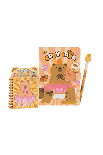 ALPA STORE Capybara Kapibara Kırtasiye Seti Defter Yumurtlayan Kalem Not Defteri
