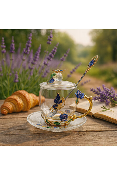 B&D B&D DECOR GLASS CUP & SAUCER SET