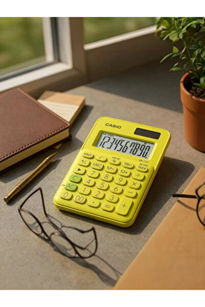Casio Ms-7uc-yg 10 Hane Limon Sarı Masa Üstü Hesap Makinesi