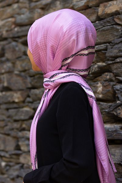 Vissona Women's Fresh Silk Shawl Pink Black