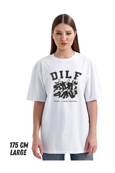 pxm تي شيرت للجنسين بطباعة Dtf Regular Fit -dilf - تم إنشاؤه بواسطة Berk Seçgin