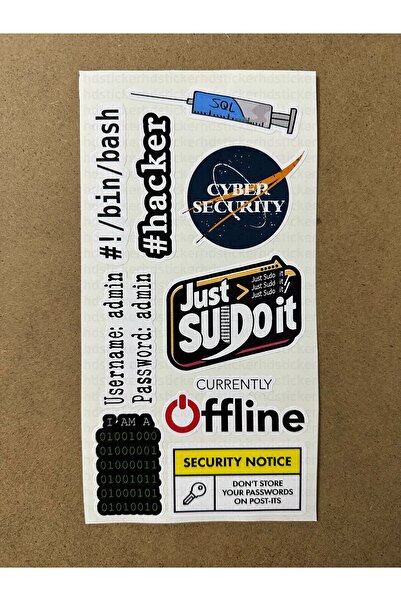 hdsticker 49 Adet Siber Güvenlik Yazılım & Yazılımcı Software Developer Laptop Notebook Etiket Sticker Set P61