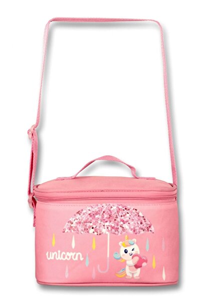 ÜMİT ÇANTA Τσάντα Δημοτικού Σχολείου Κοριτσιών Pink Unicorn Printed Glitter - Σετ των τριών
