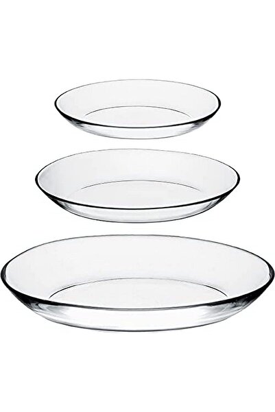 Paşabahçe طقم أطباق تقديم بيضاوية للدعوة مكون من 3 قطع