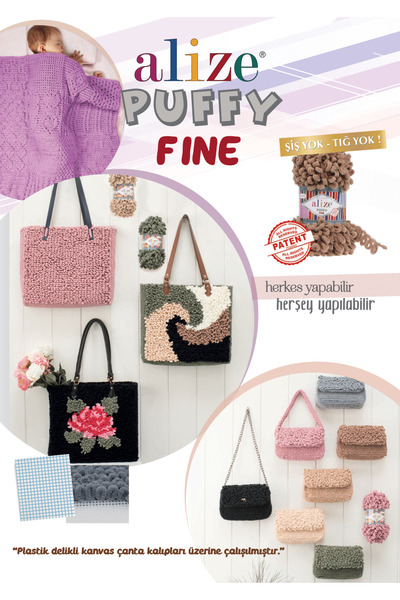Alize Puffy Fine Color El Örgü Ipi 100g – Şişsiz Kolay Örülür-5949