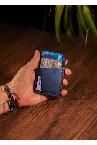 Derimoda Genuine Leather Handmade Card Holder – Minimalist Wallet