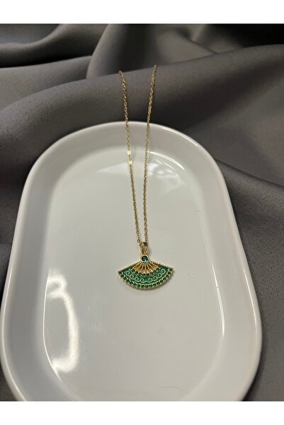 EDAY takı قلادة من الفولاذ بتفاصيل مروحة