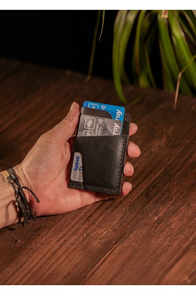 Derimoda Genuine Leather Handmade Card Holder – Minimalist Wallet