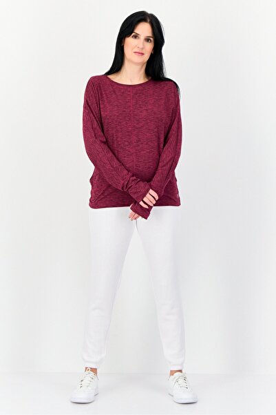 Nine West Women Sportswear Fit Long Sleeve T-Shirts, Heather Purple