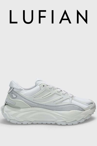 Lufian 112230202 Мъжки кожени обувки Edwin Sneaker, сиви