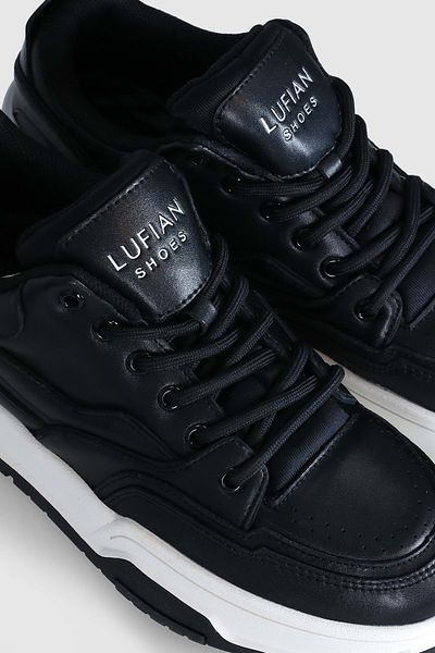 Lufian 112230194 Мъжки кожени обувки Mark Sneaker, черни