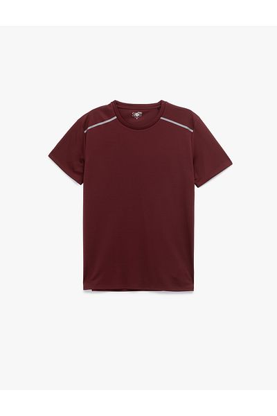 Koton Short Sleeve Stripe Detailed Crew Neck Sports T-Shirt