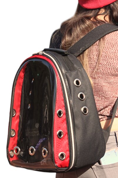 Stok CITY Kedi Köpek Taşıma Çantası Astronot Şeffaf Elastik Pvc Kırılmaz 42 X...