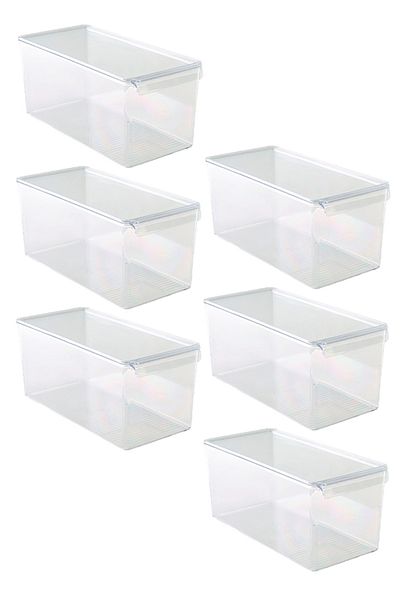 Prima Nova Refrigerator with Transparent Lid - 6-Piece Closet Organizer and Storage Container 165*355*160mm