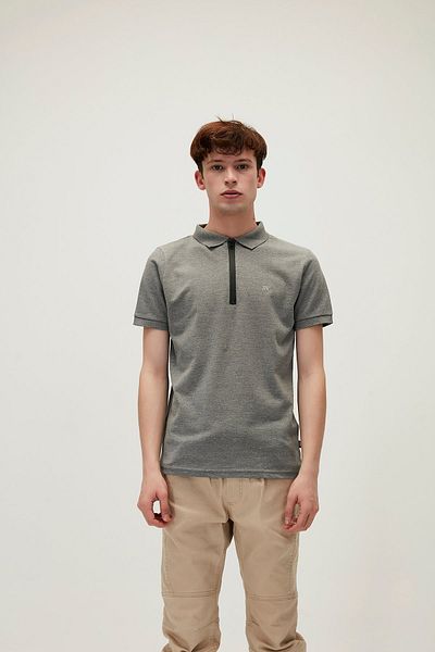 Bad Bear Cord Men's Gray Polo T-shirt