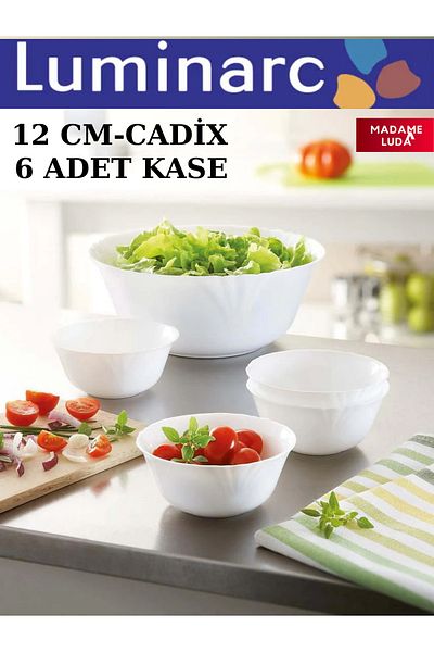 Luminarc Carine Arcapol Cadıx White 12 cm 6 Piece Set (Soup Bowl) Bowl Set.Madame Luda.