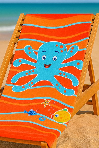 Kidaxi Octopus Patterned Beach Towel 70X150