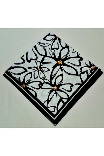 SOFT AKSESUAR Satin Patterned Scarf Bandana