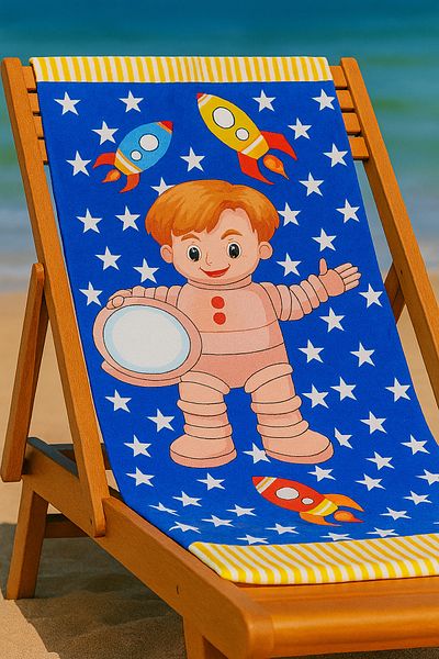 Kidaxi Astronaut Patterned Beach Towel 70X150