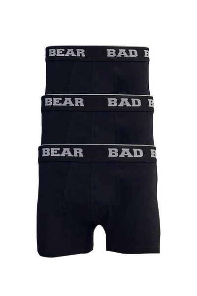 Bad Bear Basic 3 Pack Black 3-Piece Men's Boxer Set