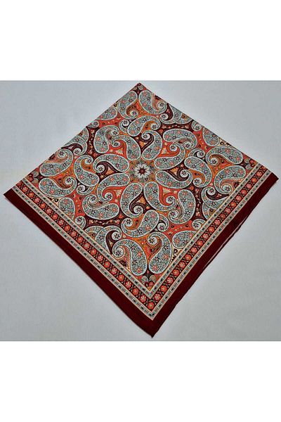 SOFT AKSESUAR Satin Patterned Scarf Bandana