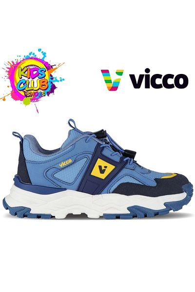 Vicco Pantofi sport ortopedici pentru copii Cobalt Smart Rubber Lacing Denim