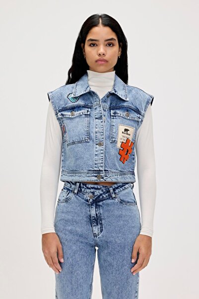 Bad Bear Joanne Blue - Women's Denim Vest