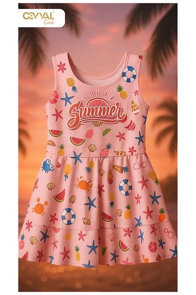Elayza Summer Swimsuit with Skirt - Printed and Bluntlet