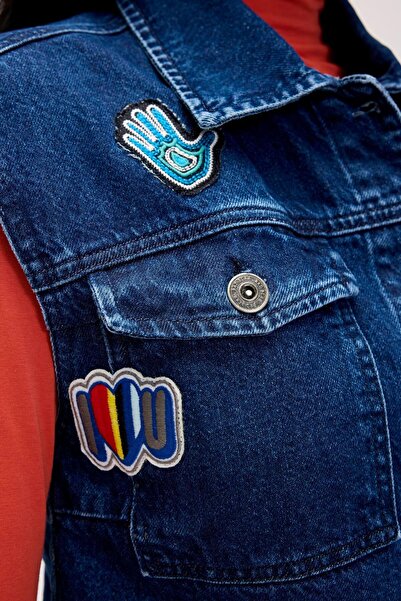 Bad Bear Joanne indigo women's denim vest