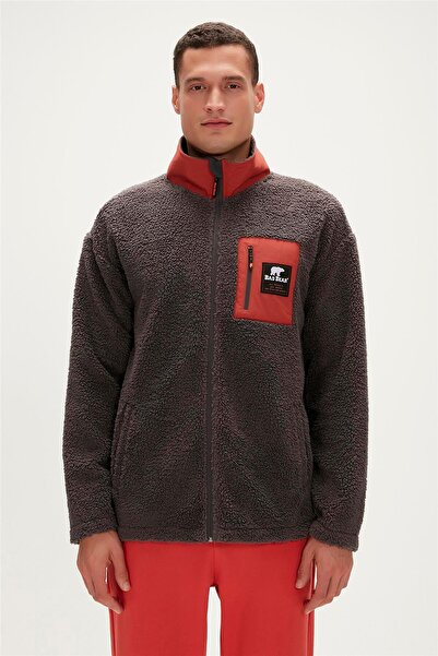Bad Bear Ryan Plush Full-Zip Antrasit Erkek Sweatshirt