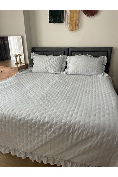 coverbox Double Bedspread Set - 240X260 cm - Modern and Easy to Wash