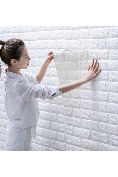 Renkli Duvarlar 50x50 cm 1 bucată tapet autoadeziv șters Panou flexibil Autocolant cu model cărămidă 3d