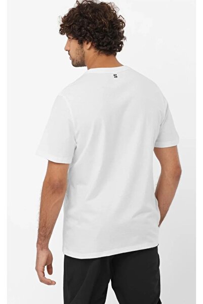 Salomon LC2219200 Graphic SS Tee T-Shirt Ανδρικό T-Shirt ΛΕΥΚΟ