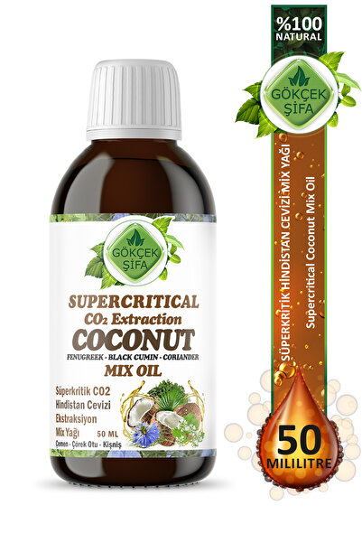 Gökçek Şifa Hindistan Cevizi Süperkritik Mix Yağı 50 ml (COCONUT SUPERCRİTİCAL MİX OİL)