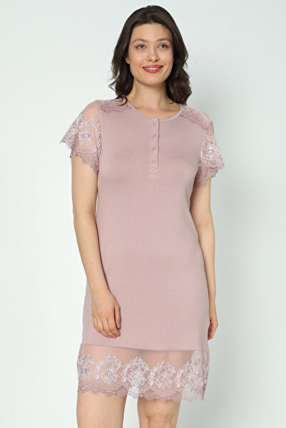 Cotpark 13564 Μοντέλο Δαντελένιο Dusty Rose Nightdress