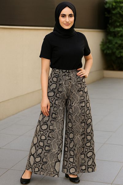 STYLENEST Women's Geometric Patterned Skirt Pants