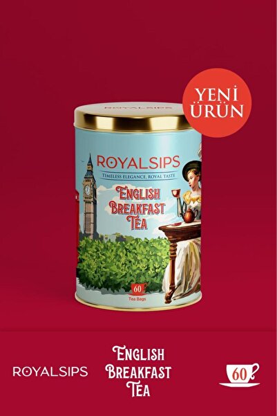 RoyalSips English Breakfast Tea 60 Süzen Poşet
