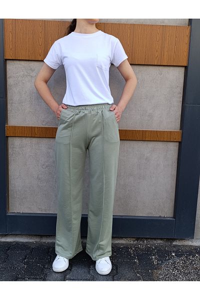 siyalife Pantaloni de sport cu talie înaltă pentru femei, cu buzunare largi
