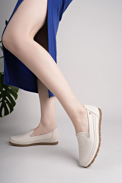 Mammamia D25YA 3595 Pantofi de damă din piele naturală crem