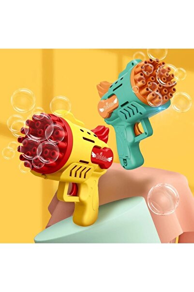 BambaPaw 23 Delikli Pilli Köpük Baloncuk Makinesi Tabancası - Pilli Köpük Tabancası Bubble Gun Köpük Tabanca