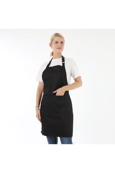 Biz Class Neck Adjustable Chef Waiter Cafe Cook Barista Black Apron Kitchen Apron Masterchef Cafe Apron Restaurant