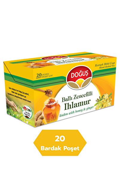 Doğuş Ballı Zencefilli Ihlamur Bitki Bardak Poşet Çayı 20li