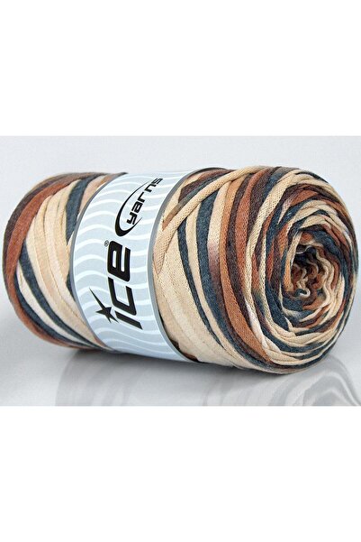 Ice yarns 1×250 جرام. شريط فيسكوت ملون، فيسكوز، قطن كريمي، درجات البني، درجات...