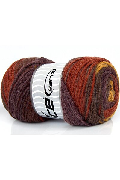 Ice yarns (4 قطع 100 جرام) أمبينس بريميوم أكريليك 4 عبوات ذهبي، بني