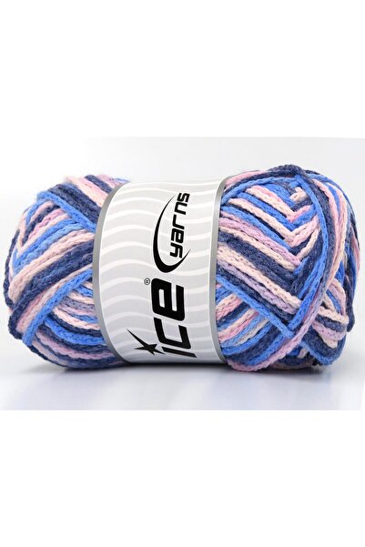 Ice yarns (4 قطع 100 جرام) بونفاير اير أكريليك 4 عبوات أبيض، أصفر،