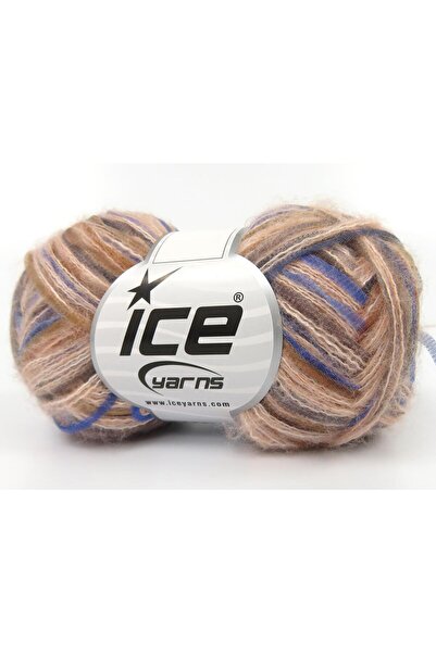 Ice yarns 8x50 جرام. صوف توكان، ألوان أكريليك: أزرق، رمادي، بني، وردي، للشتاء...