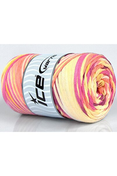 Ice yarns 1X250G. Natural Cotton Color 3mm Cotton Pink, Orange, Yellow Summer...