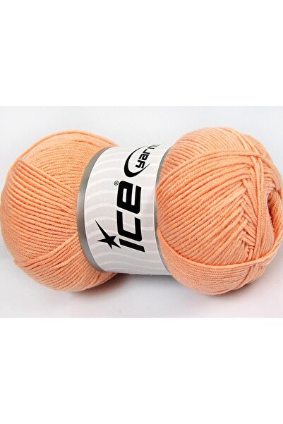 Ice yarns مجموعة من 4 خيوط من خيوط Ice Yarns LORENA (50% قطن) خيوط سلمون فاتح...
