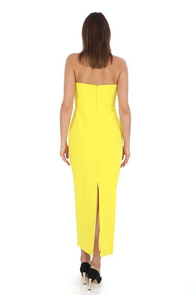 Robes Strapless Midi Pencil Dress - Feather Detailed