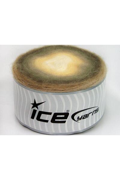 Ice yarns 2×200 جرام. أقمشة أنجورا، صوف، أكريليك، بني، أبيض، أصفر، شعر الجمل،...
